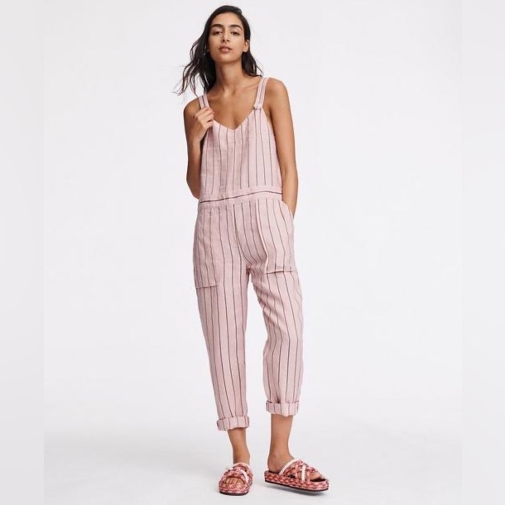Rag & Bone Nina linen tank jumpsuit